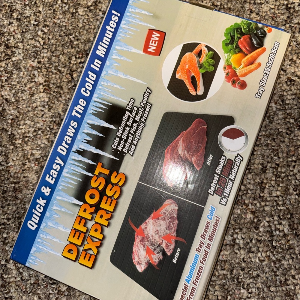 Defrost Express Quick Defrosting Tray